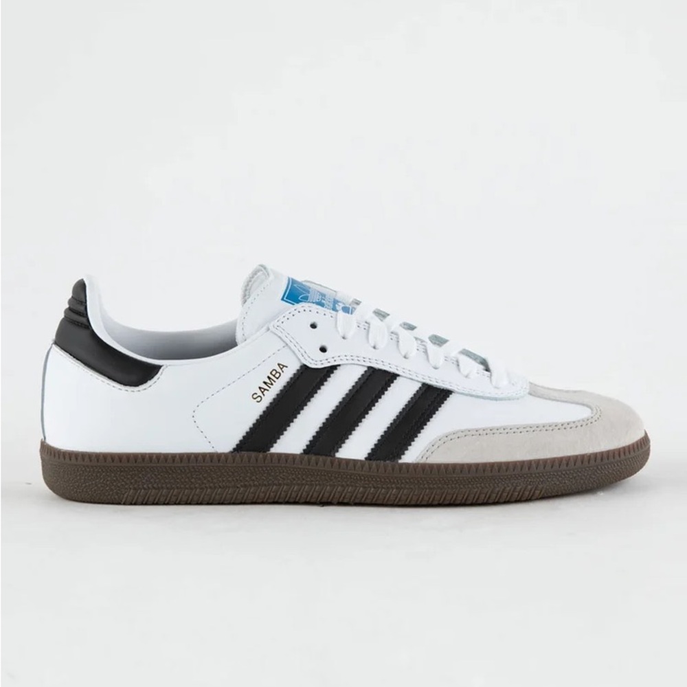 Adidas White and Black Samba Sneakers - Men size 5 1/2 - Picture 2 of 8